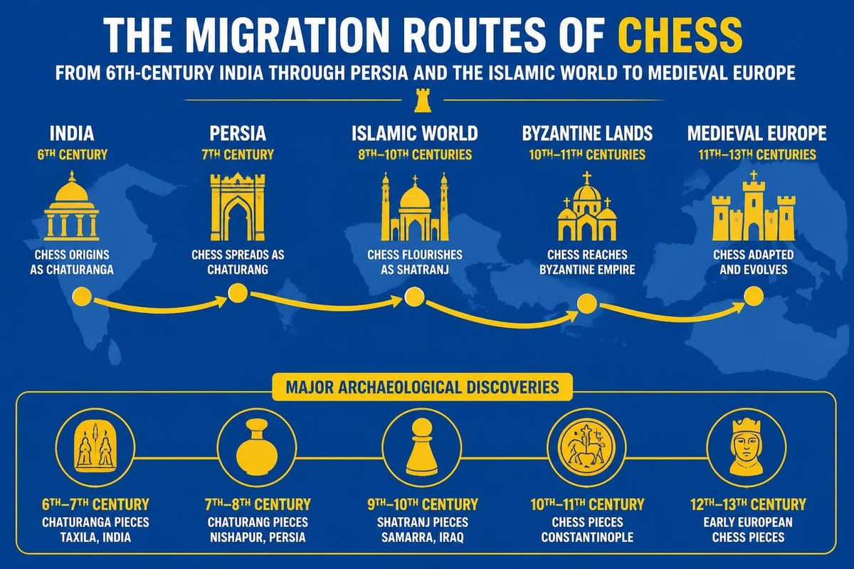 Geographic spread of chess