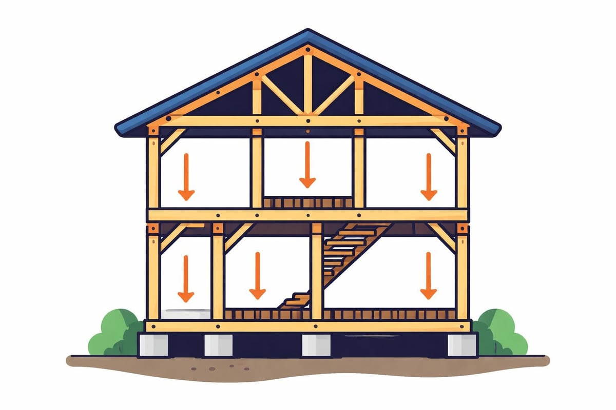 Timber frame components working together