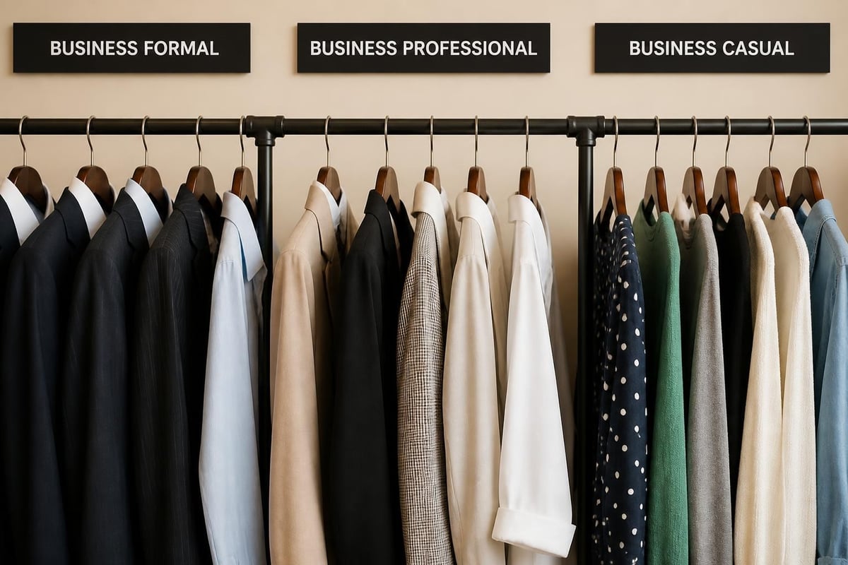 Business formal versus business professional dress codes