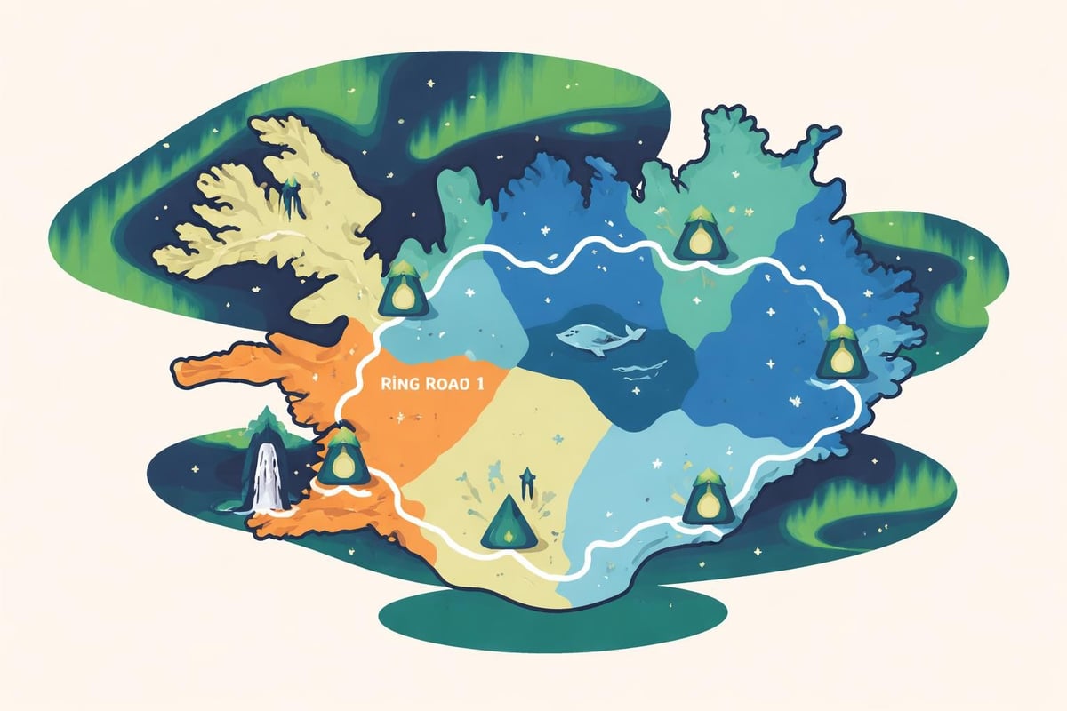 Ring Road Iceland regions