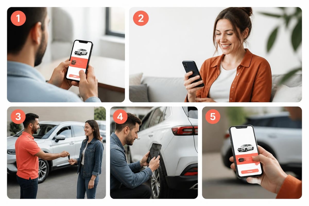 Digital car rental workflow