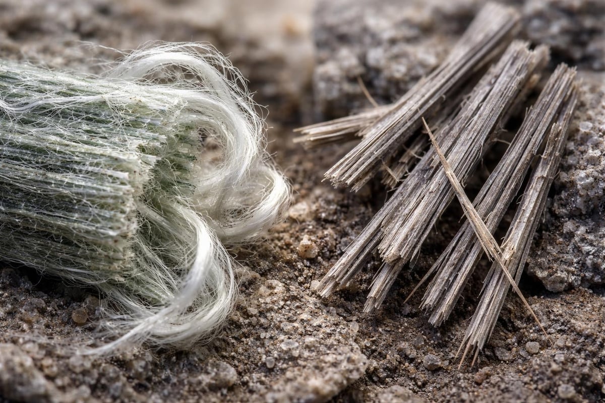 Chrysotile fiber structure