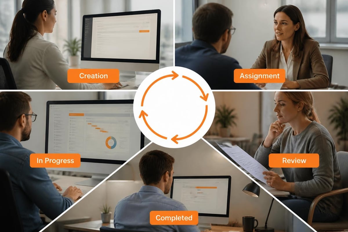 Tasks Management App Guide for Teams in 2026 Task lifecycle in management system