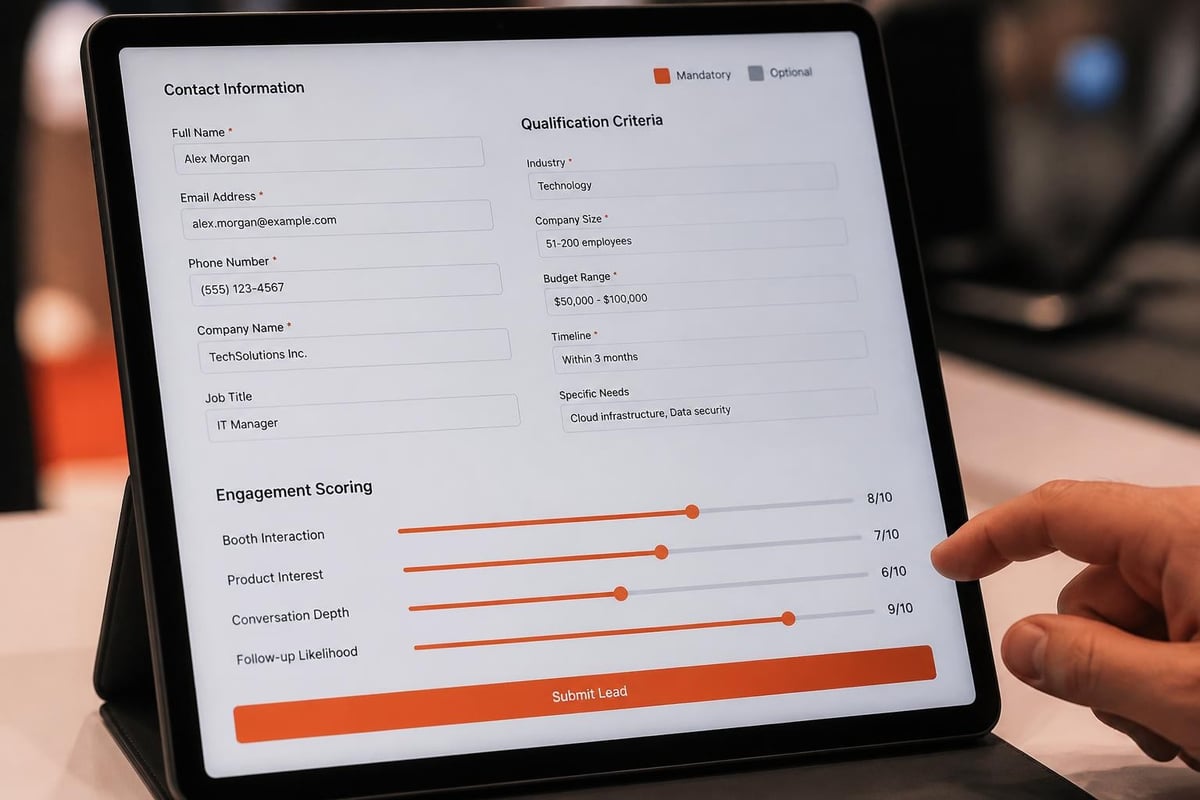 Trade Show Lead Capture Form Best Practices 2026 Lead capture form structure