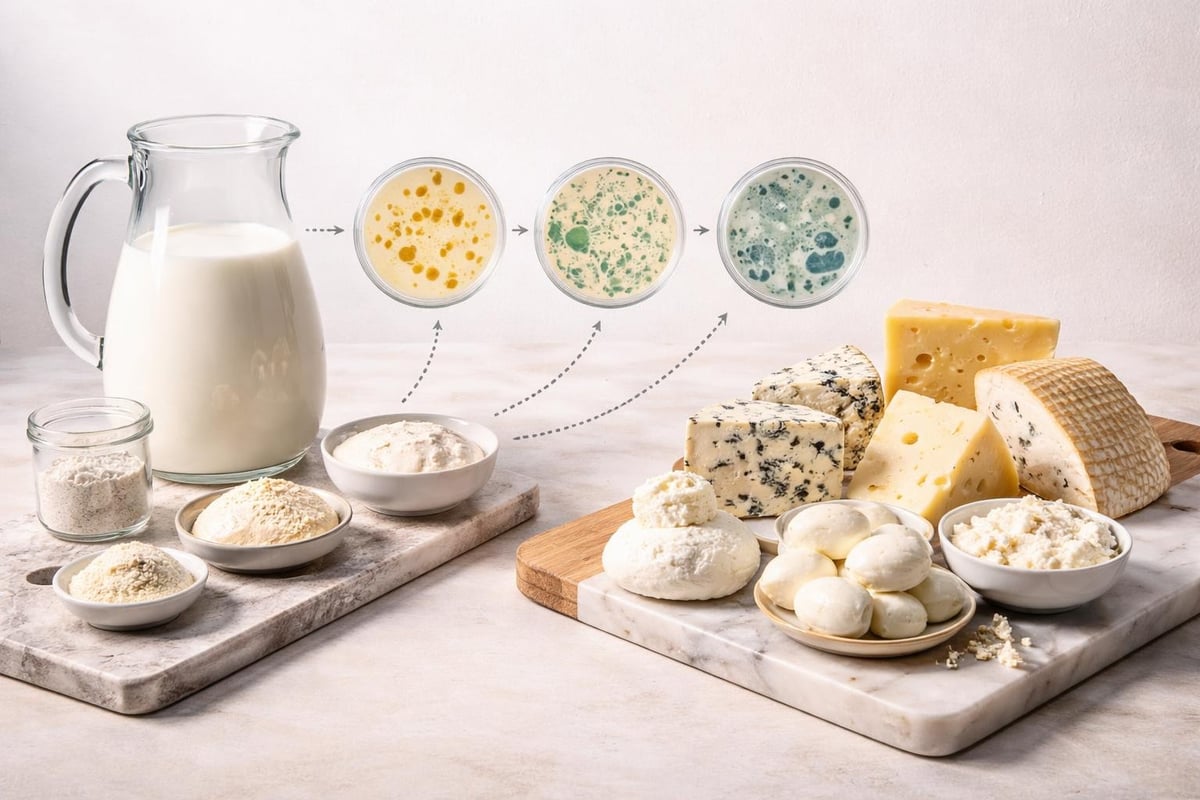 Bakterienkulturen im Käse