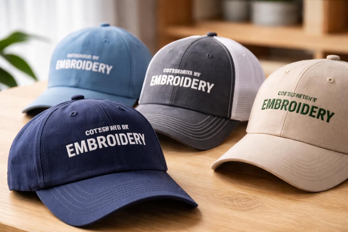 Hat material types for embroidery