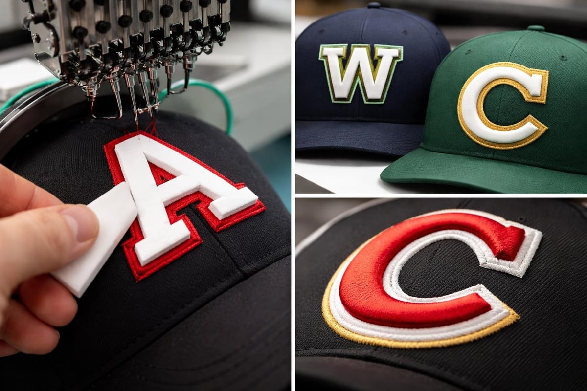 3D puff embroidery technique