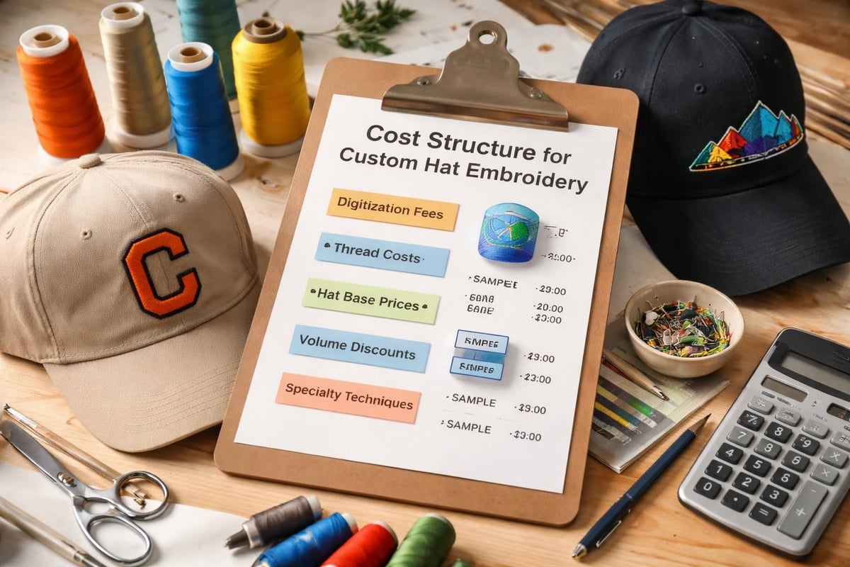 Custom embroidery pricing breakdown