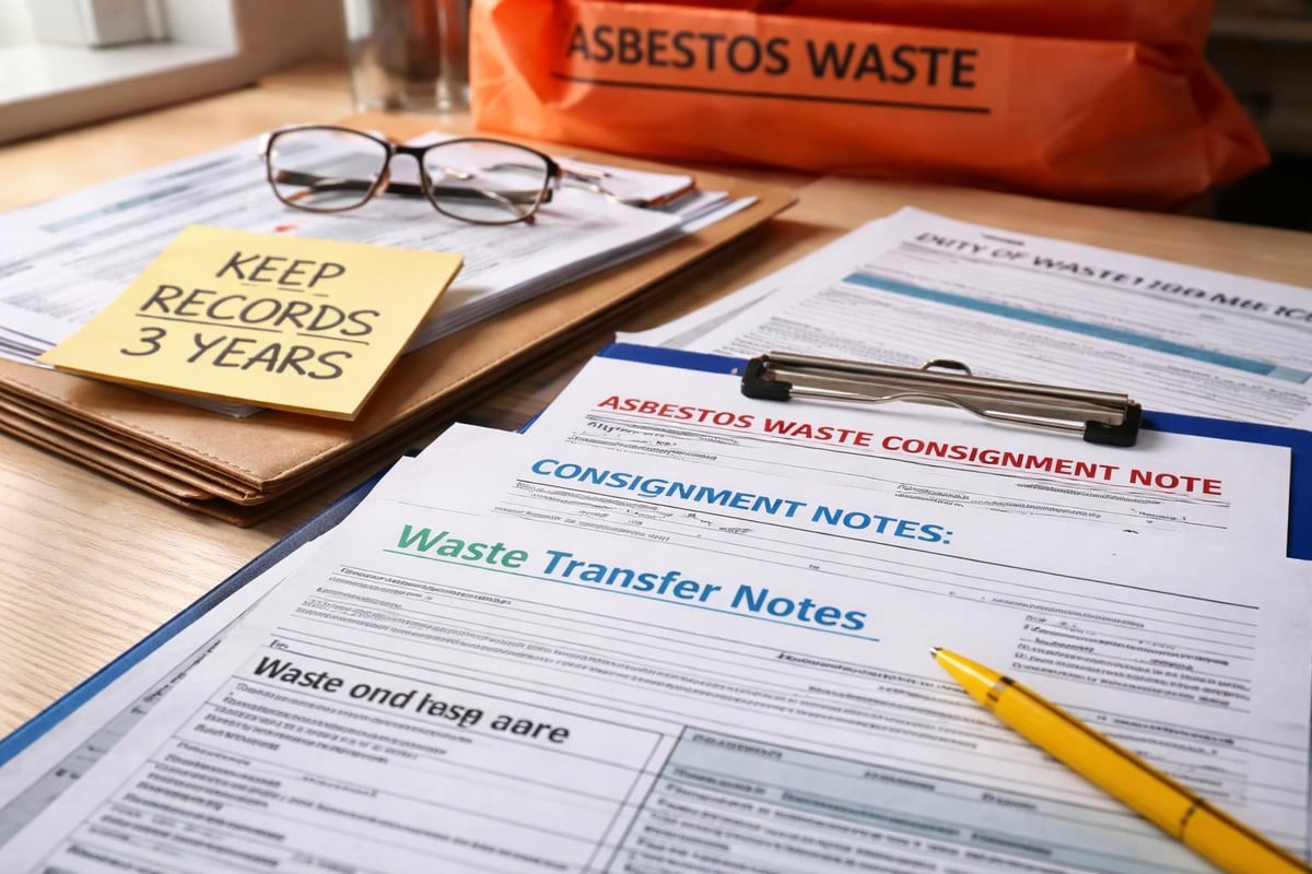 Asbestos disposal documentation chain