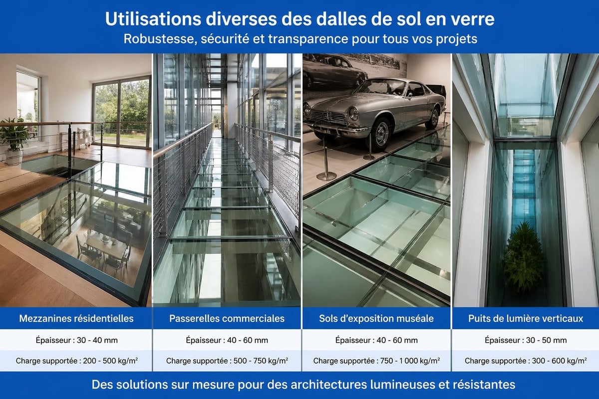 Applications dalles verre