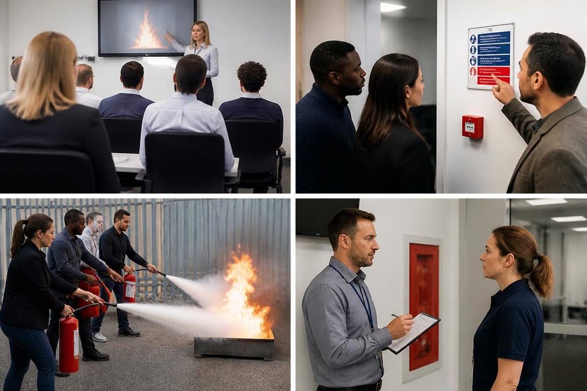 Fire safety training workflow
