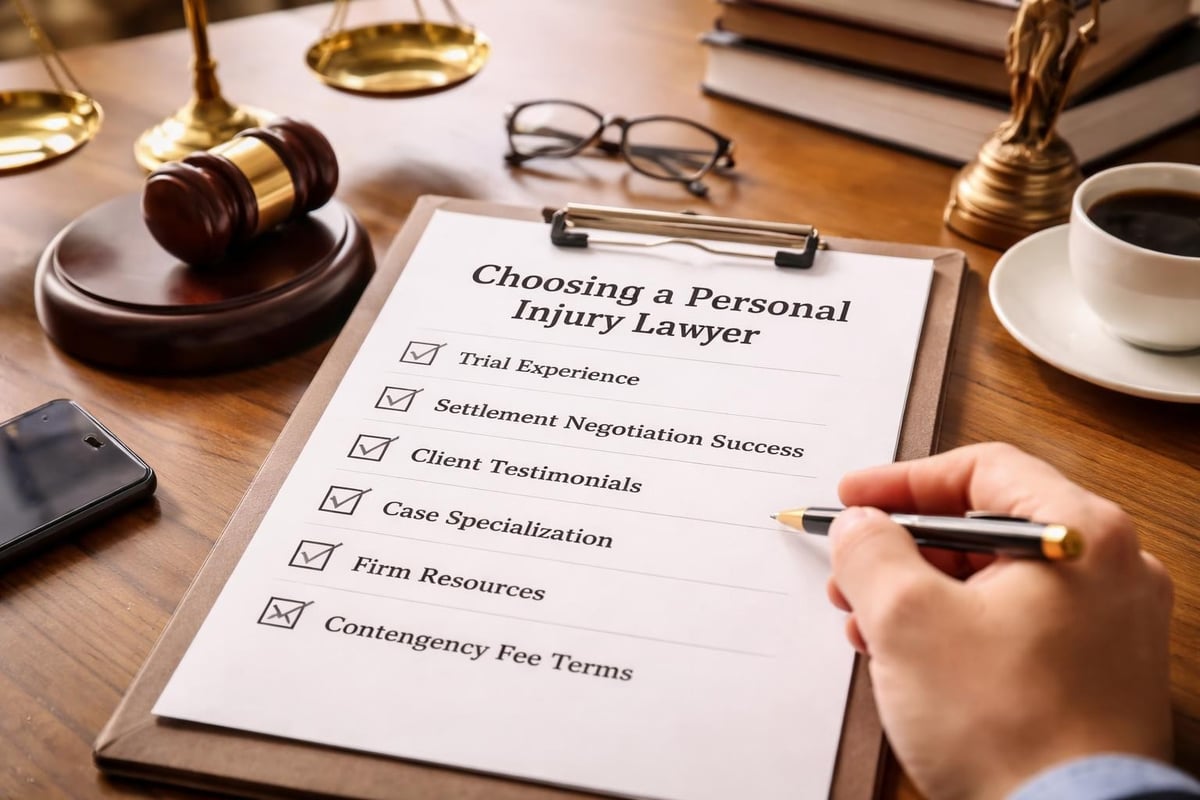Evaluating personal lawyers checklist