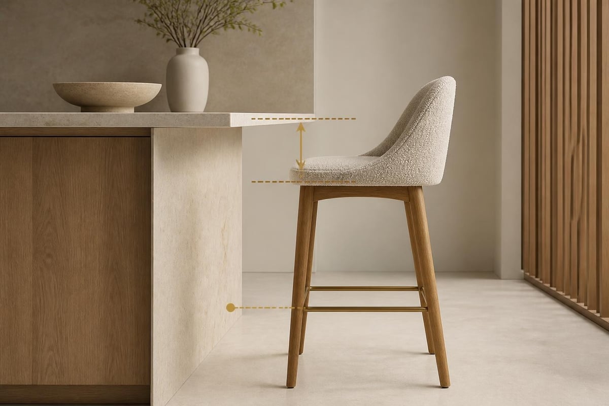 Counter height and seat height measurements
