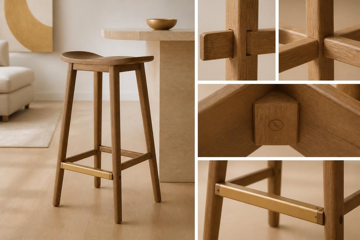 Bar stool joinery and structural elements
