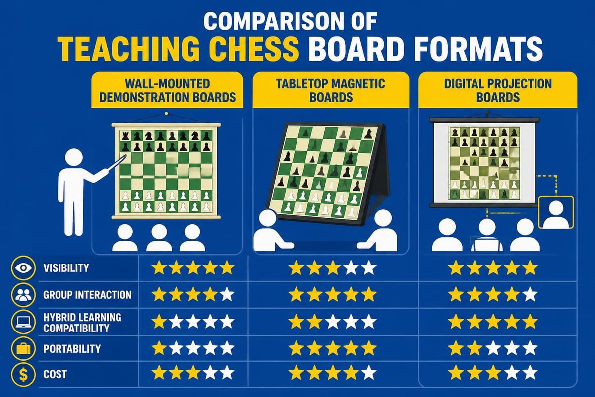 Chess board types comparison