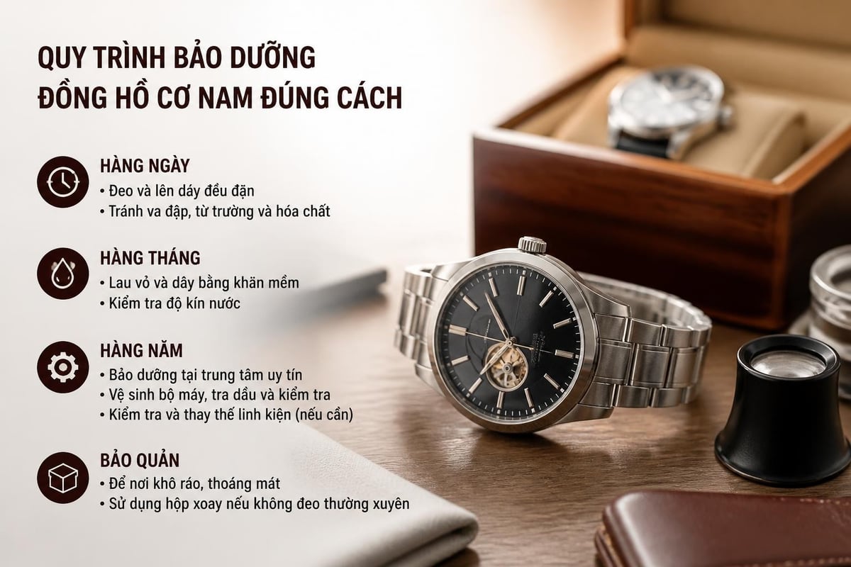 Bảo quản đồng hồ cơ