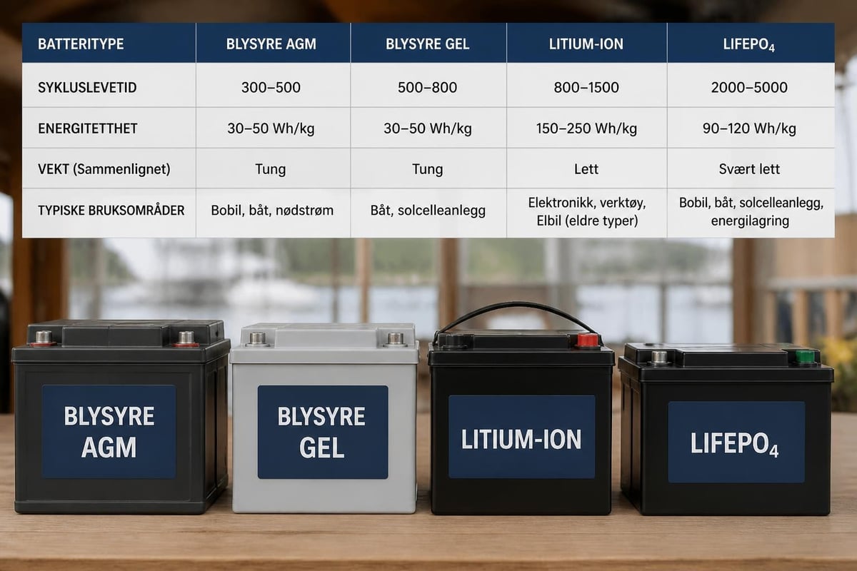 12V battery technology comparison
