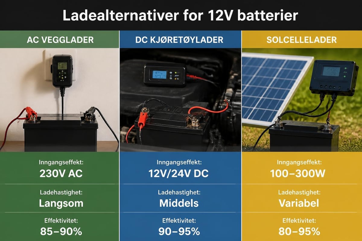 12V battery charging methods