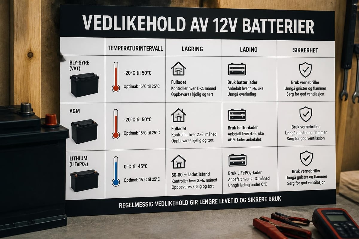 12V battery maintenance guide