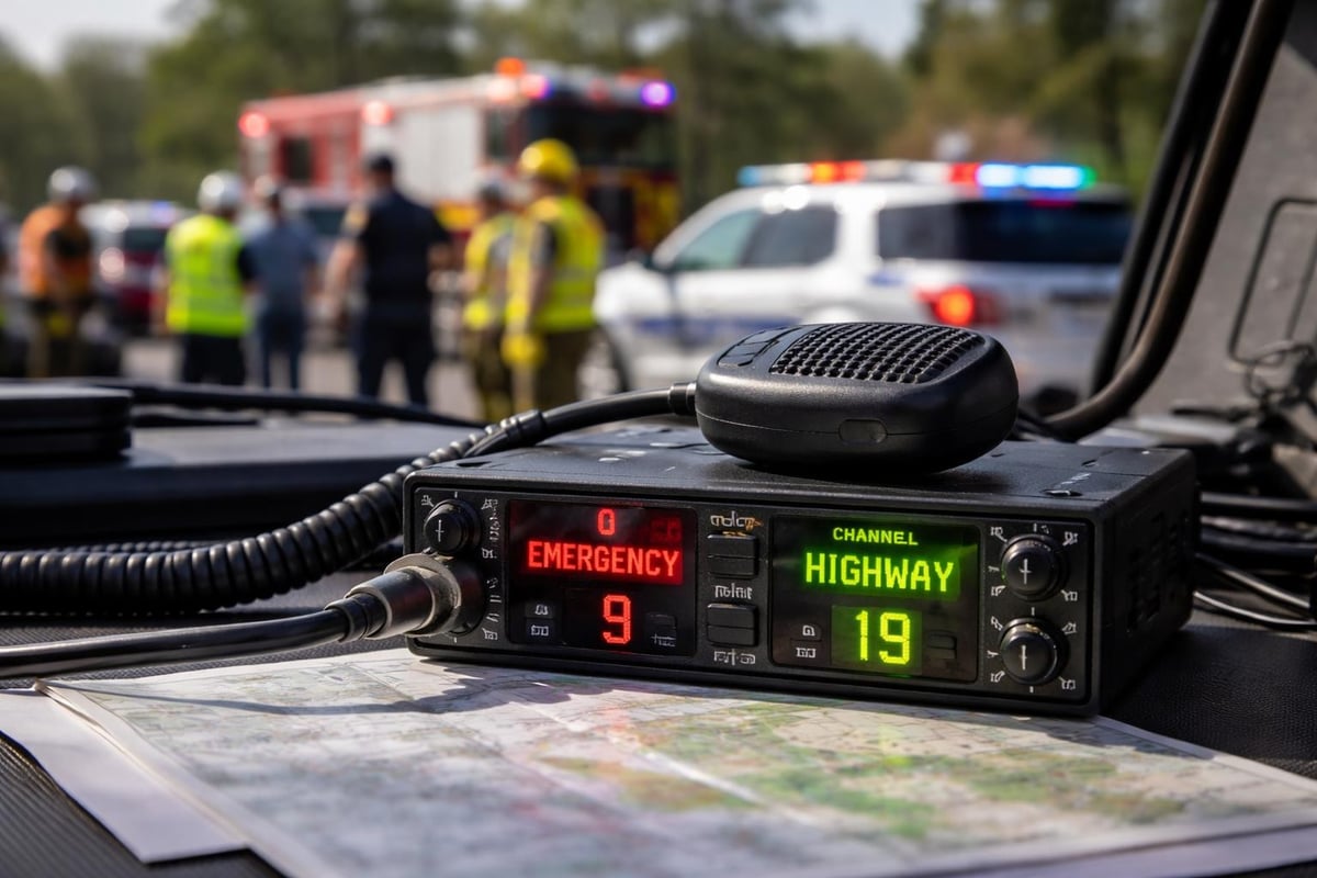 CB radio emergency channels and protocols