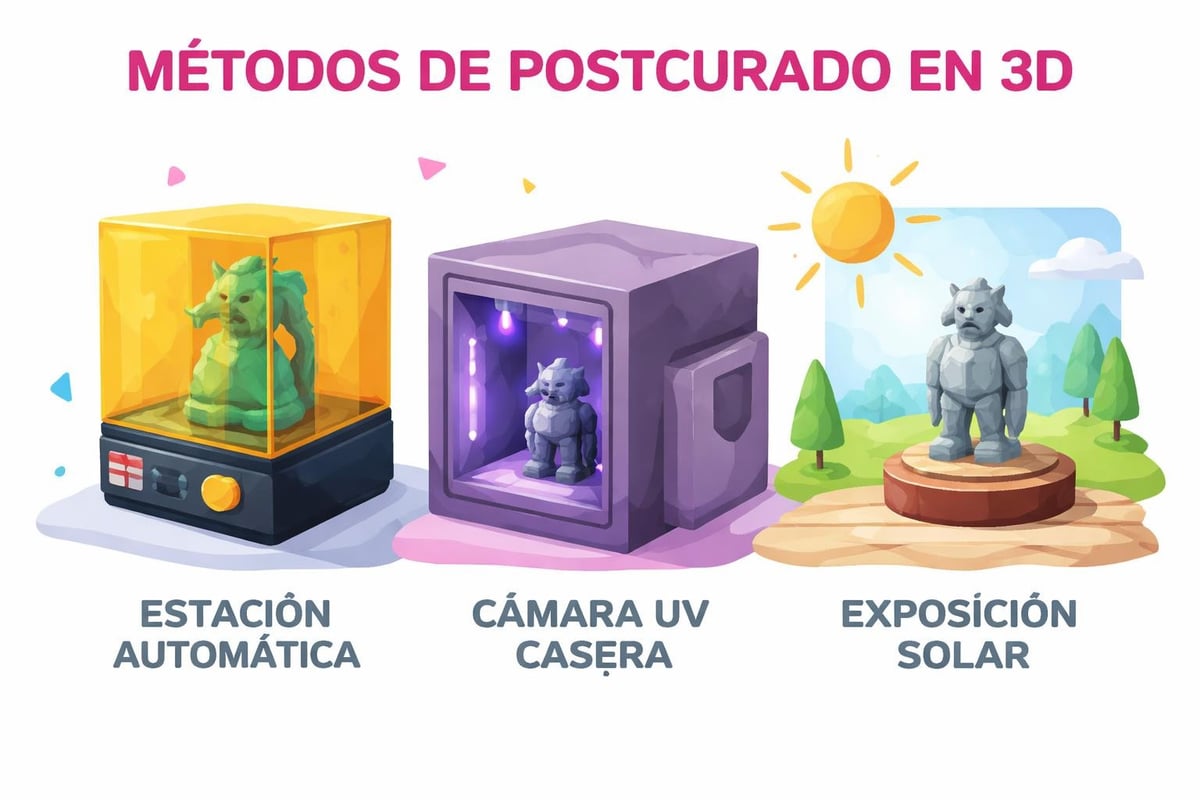 Estaciones de curado para resina