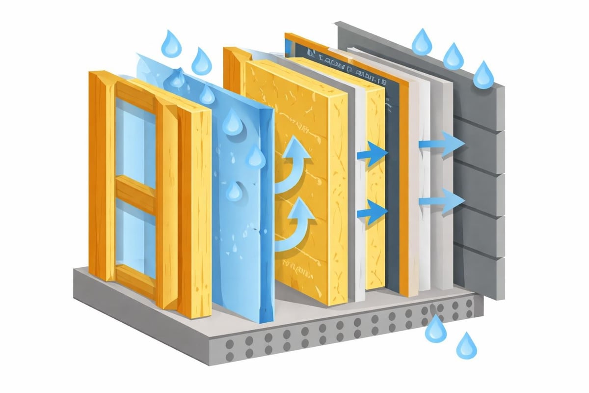 Timber frame wall weatherproofing layers