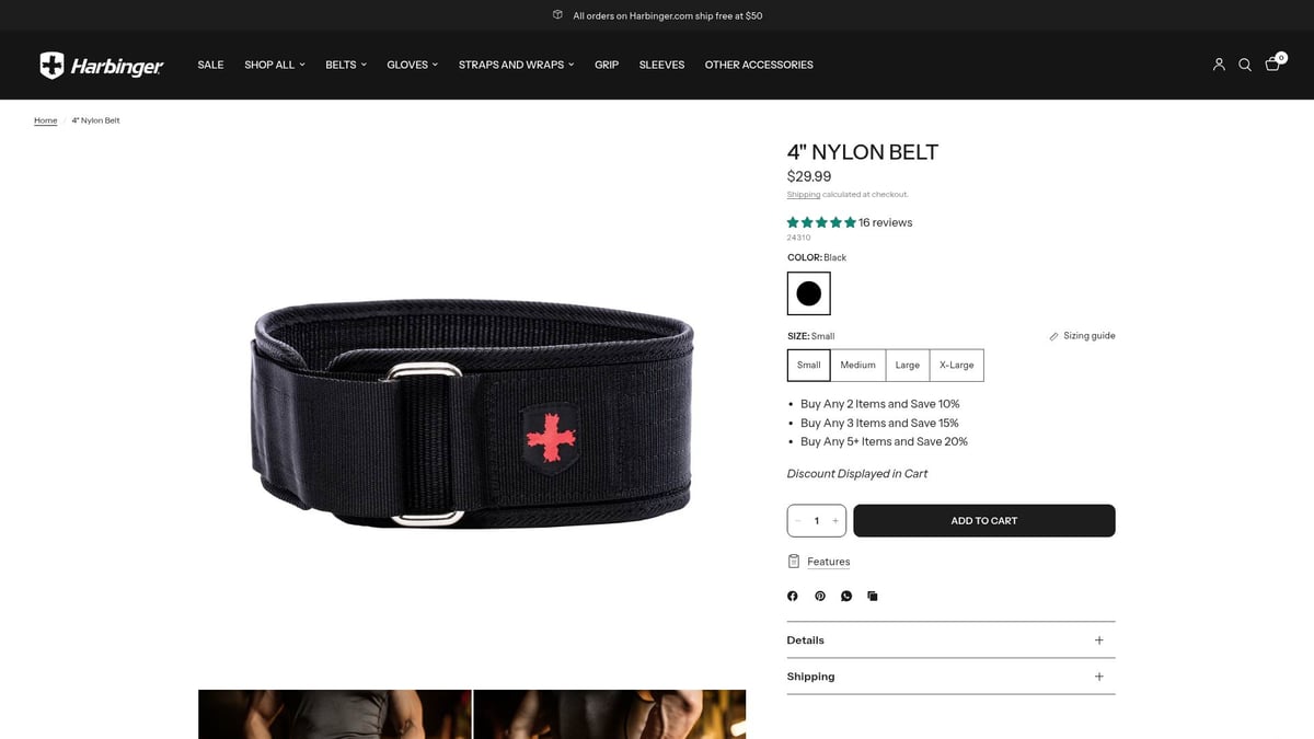 7 Best Gym Belt Men Choices for Superior Support in 2025 - Harbinger 4-Inch Nylon Belt