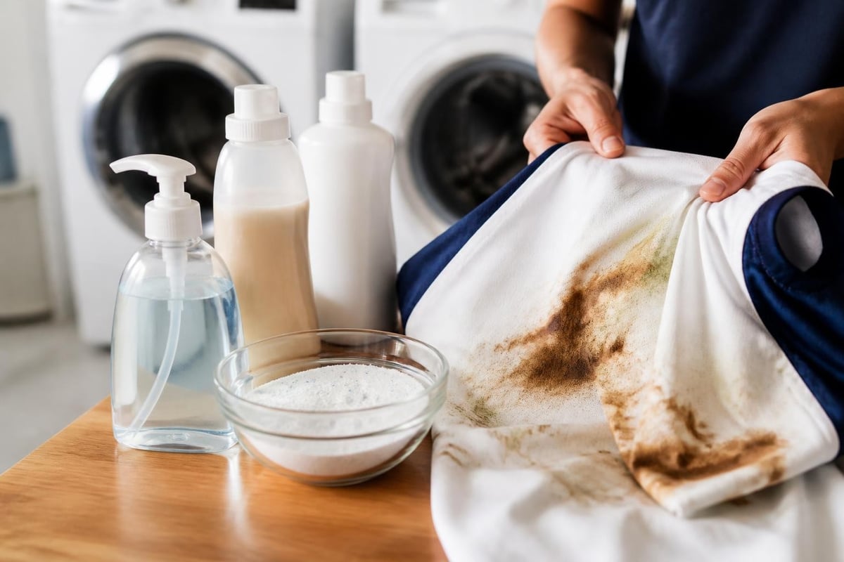 Athletic wear stain removal