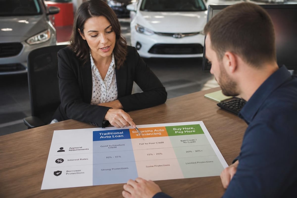 Auto loan options by credit score