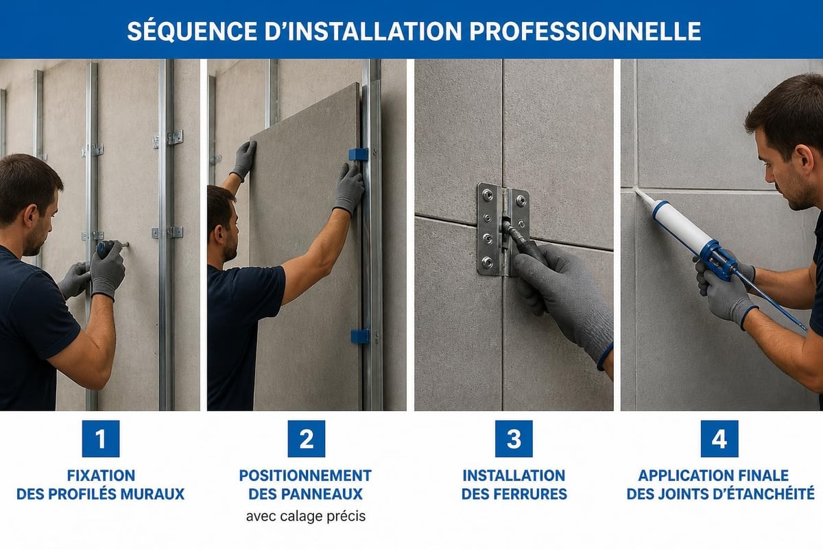 Processus d'installation d'une paroi de douche
