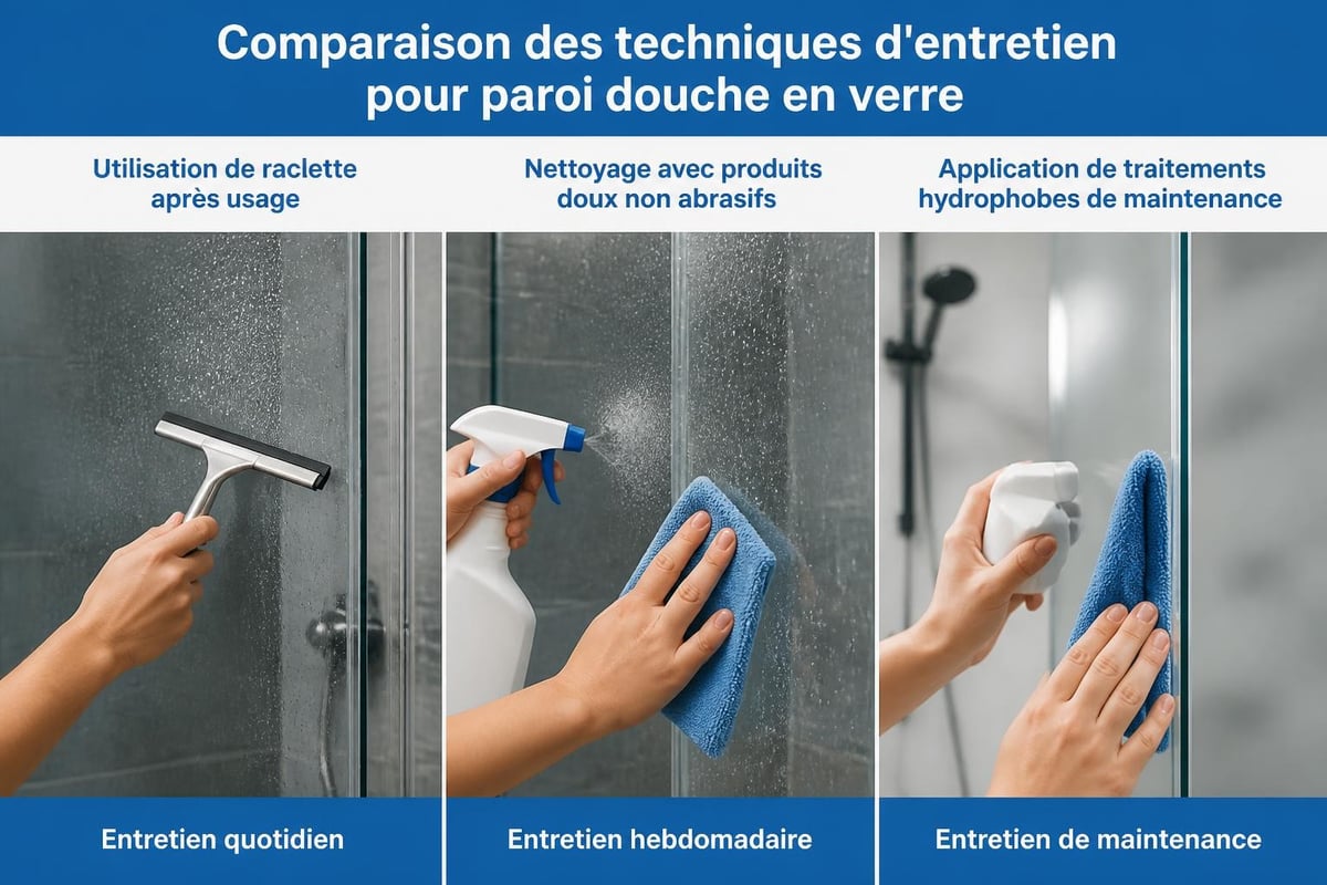 Méthodes d'entretien des parois de douche