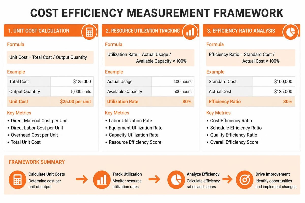 Cost Efficiency: Definition, Measurement & Software ROI Cost efficiency measurement framework