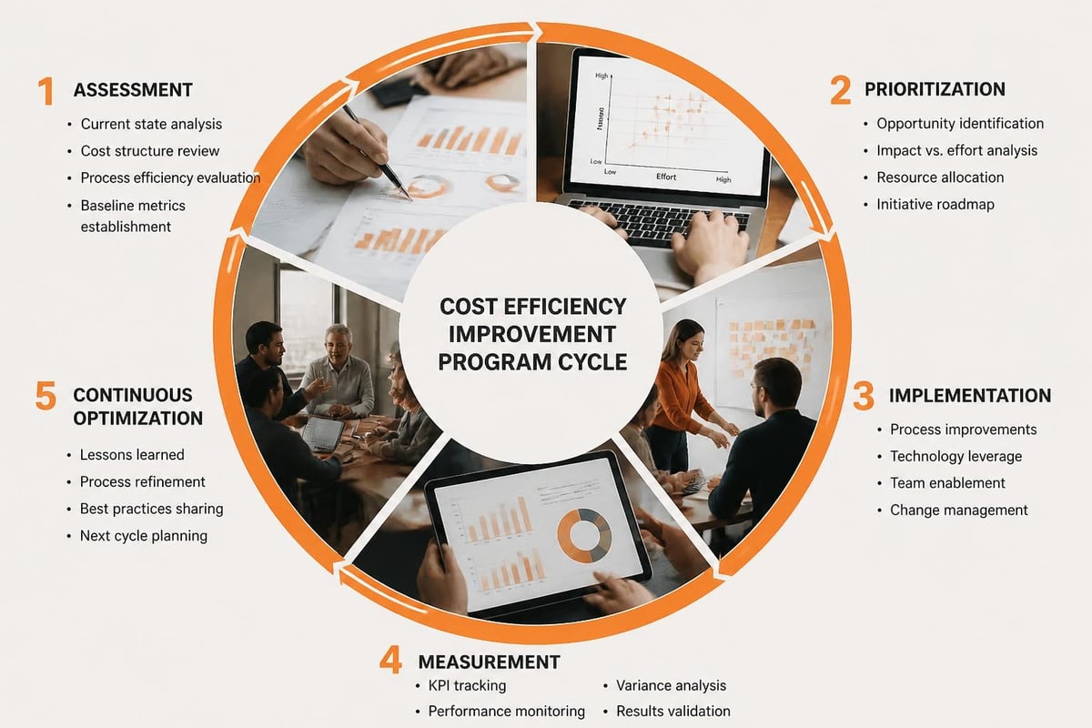 Cost Efficiency: Definition, Measurement & Software ROI Cost efficiency improvement cycle
