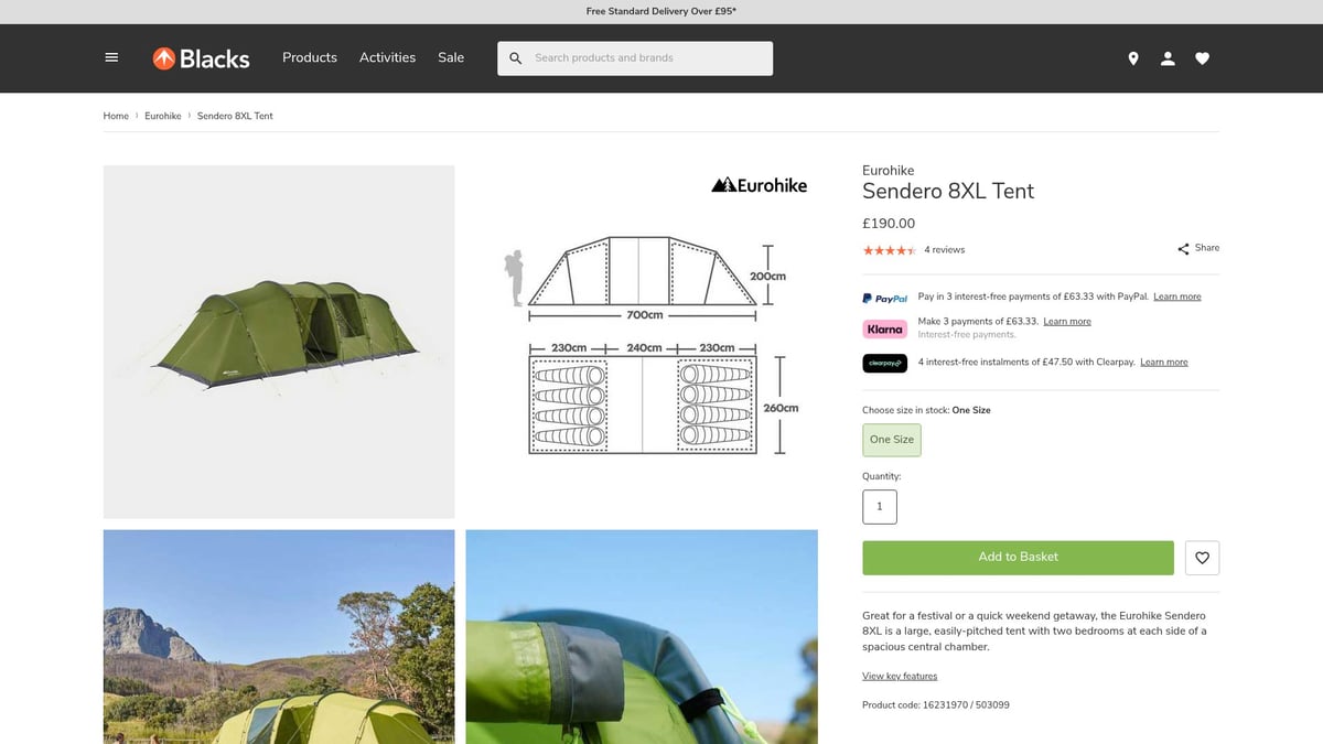 Top 8 Tents Camping Tents for Outdoor Adventures 2025 - Eurohike Sendero 8XL Tent