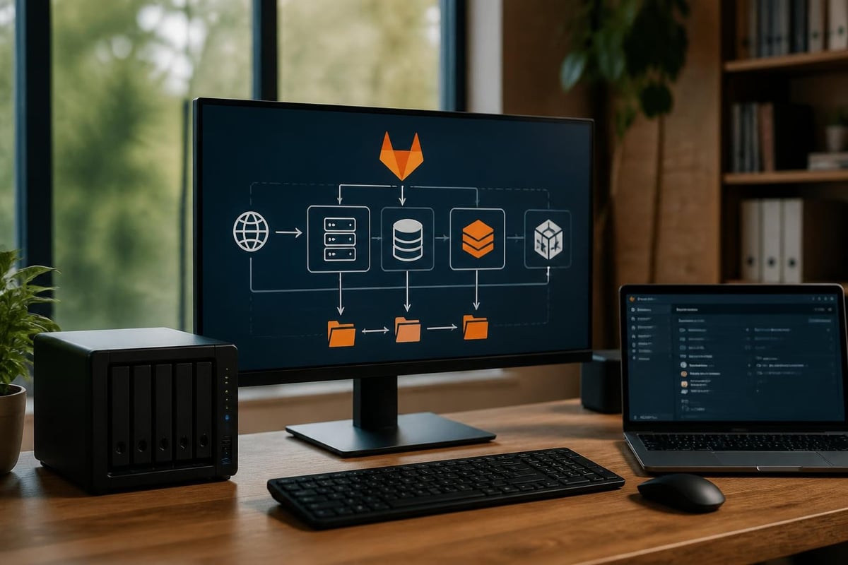 GitLab Synology architecture diagram
