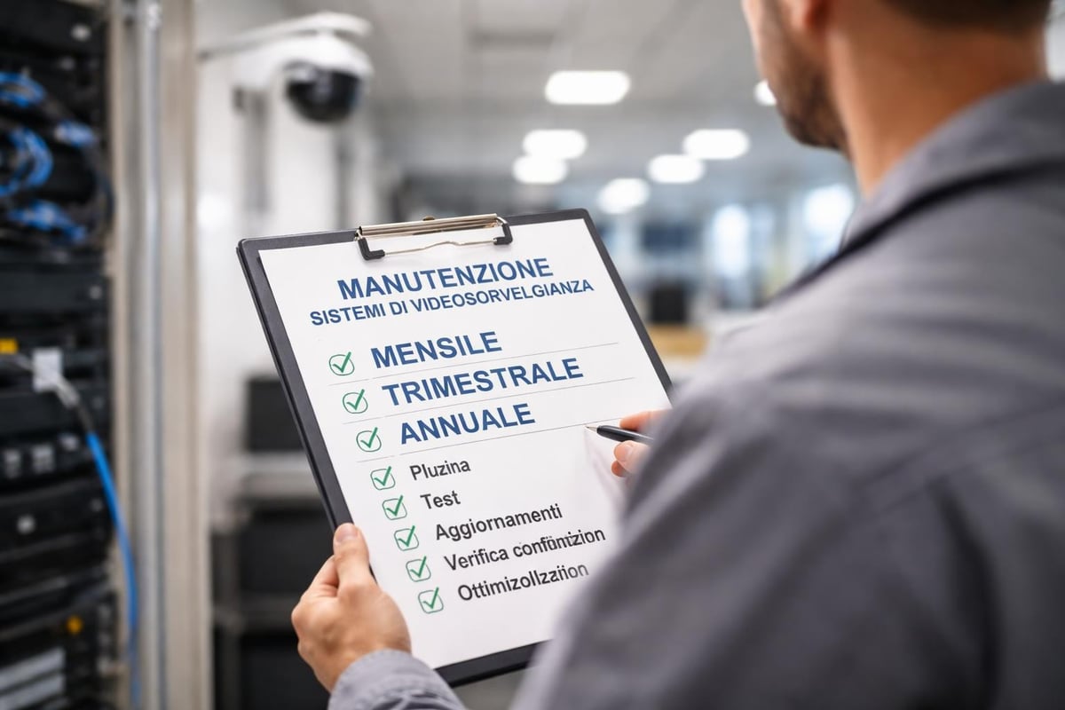 Processo manutenzione videosorveglianza