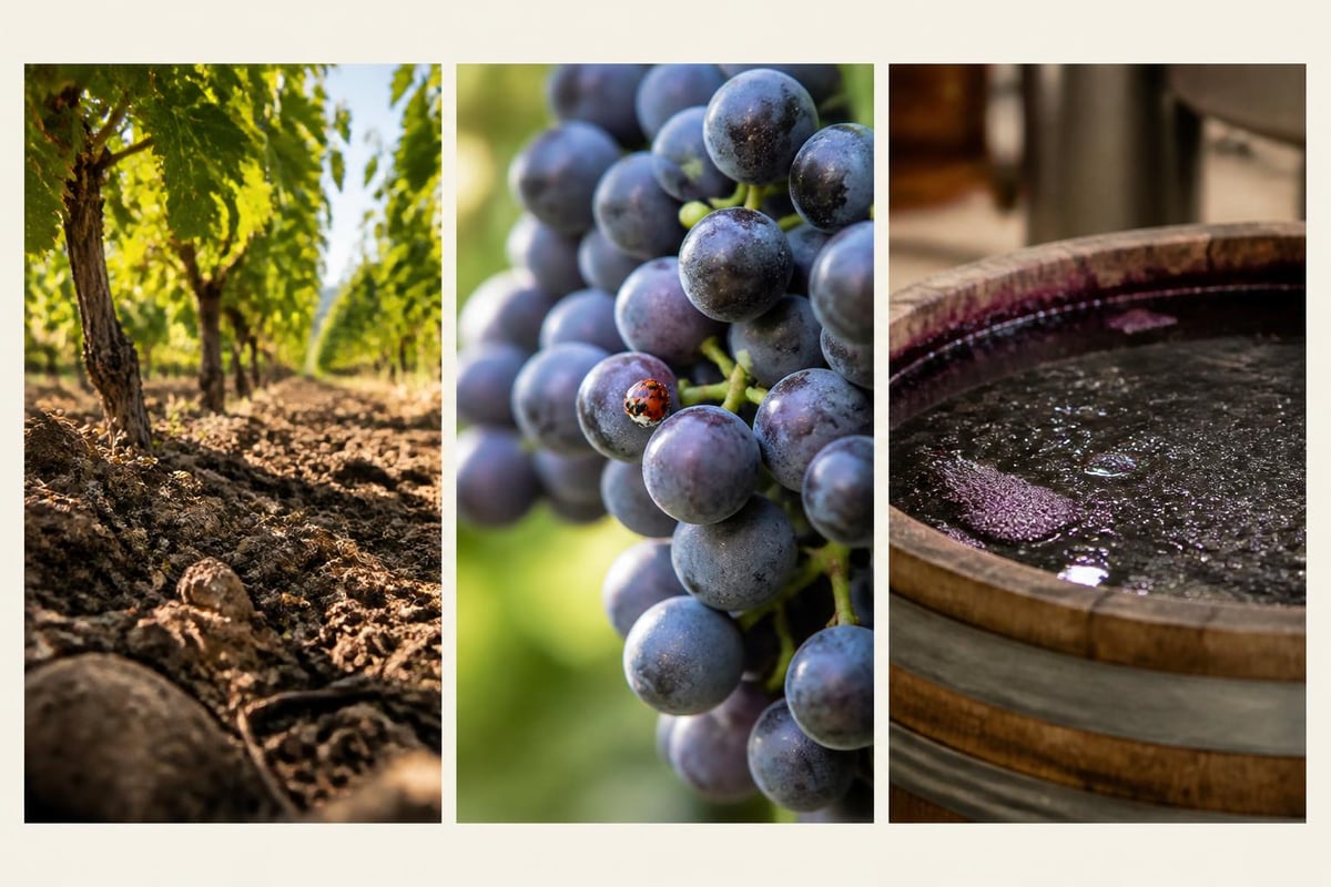Living organic vineyard ecosystem