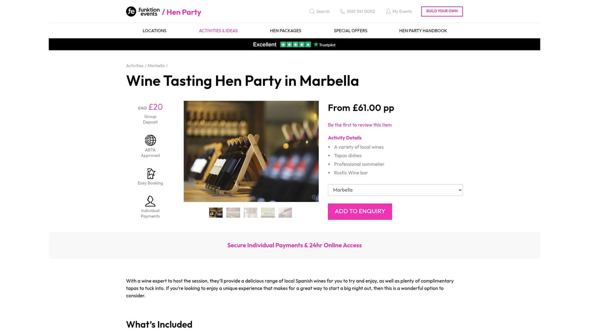8 Best Marbella Hen Party Ideas for 2025 - Wine Tasting & Tapas Tour