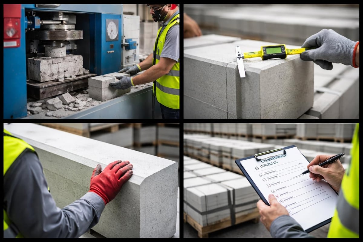 Precast kerbing quality control