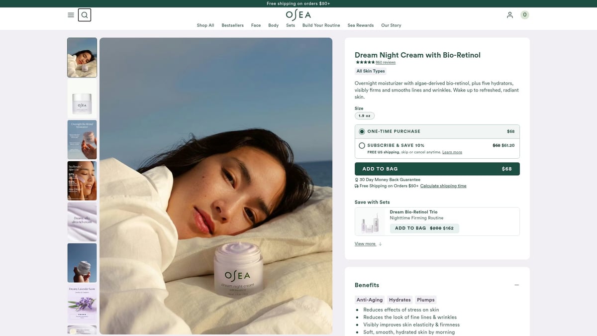 Top 10 Skin Products You Need to Try in 2026 - OSEA Dream Night Cream