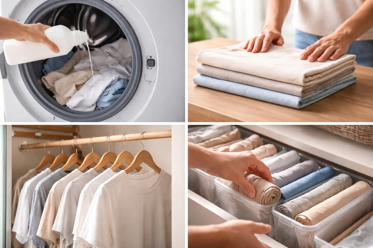 T-shirt care and storage