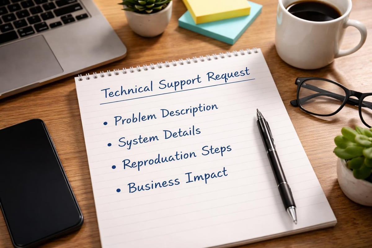 Support request components