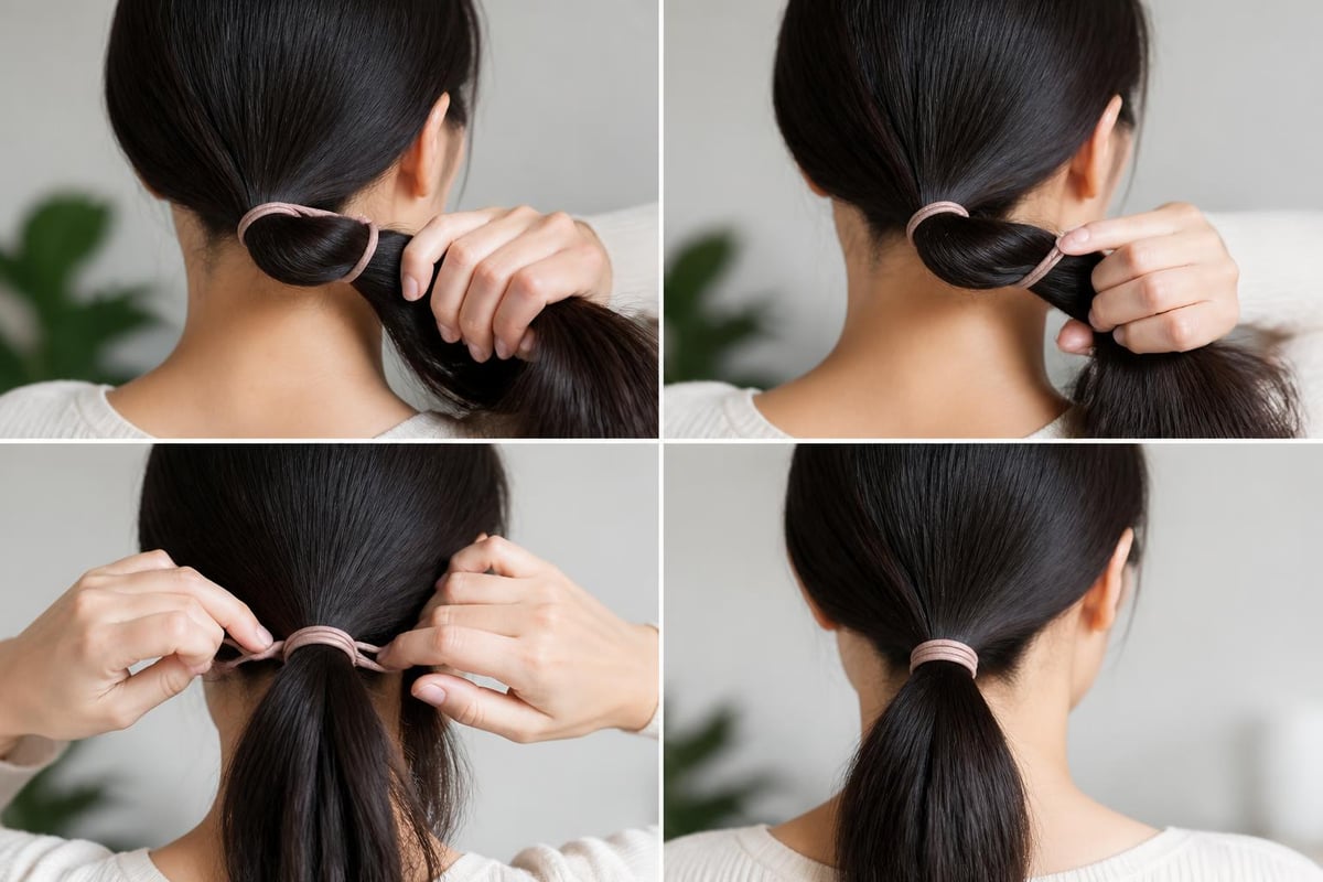 Ponytail securing technique