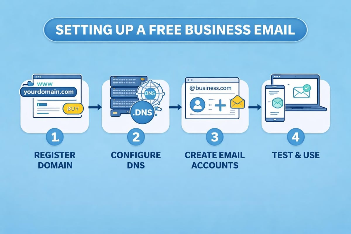 Business email setup workflow