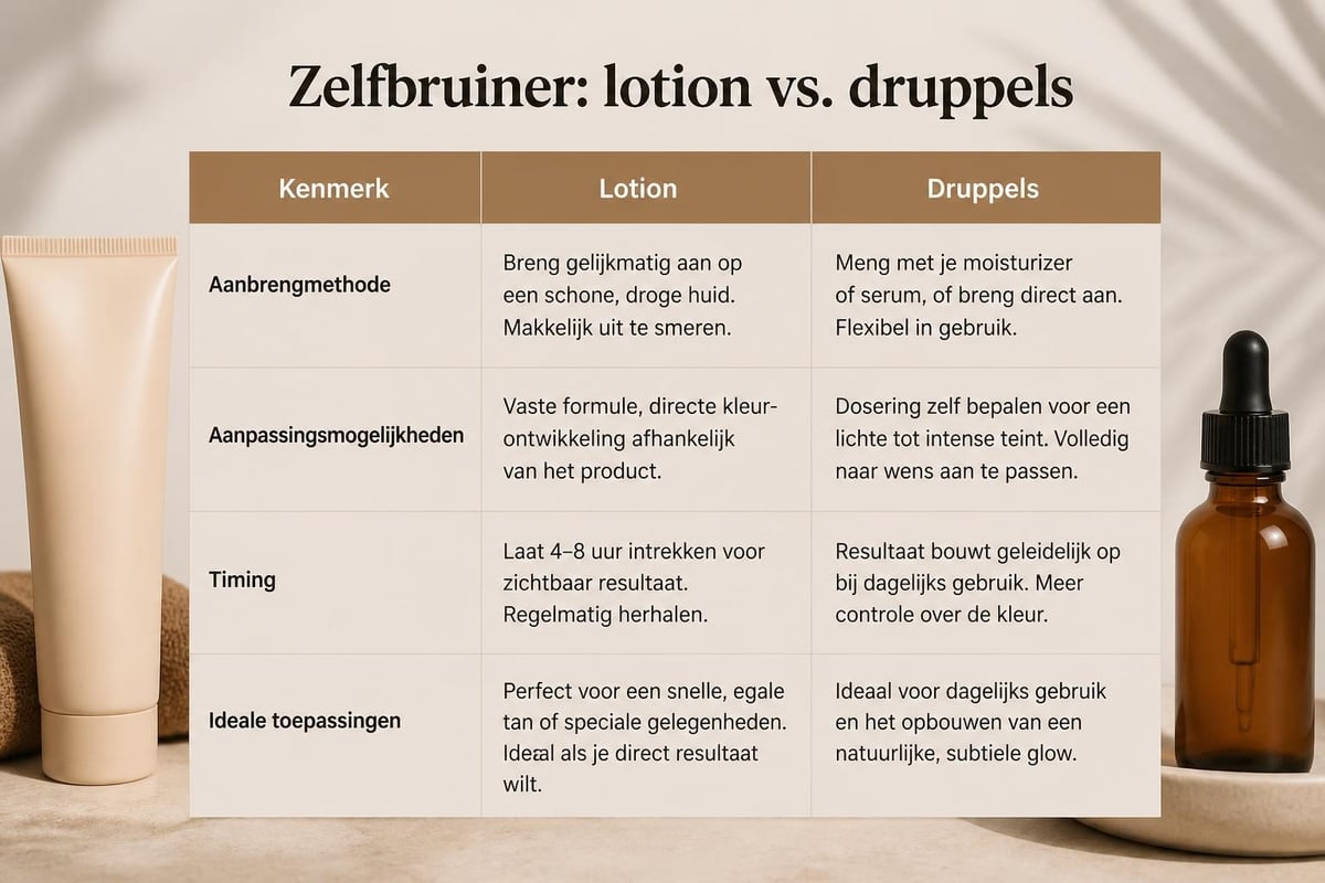 Vergelijking lotion en drops