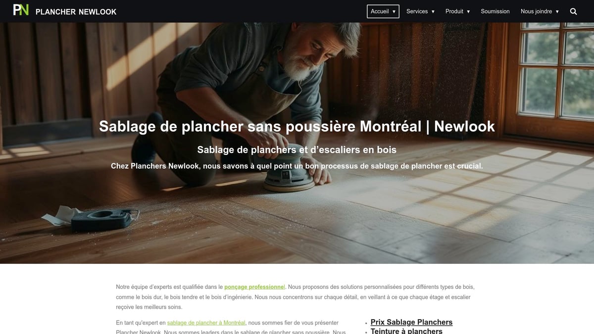 Guide Complet du Sablage de Parquet Sans Poussière à Domicile 2025 - Plancher Newlook : Expert du Sablage Sans Poussière à Montréal