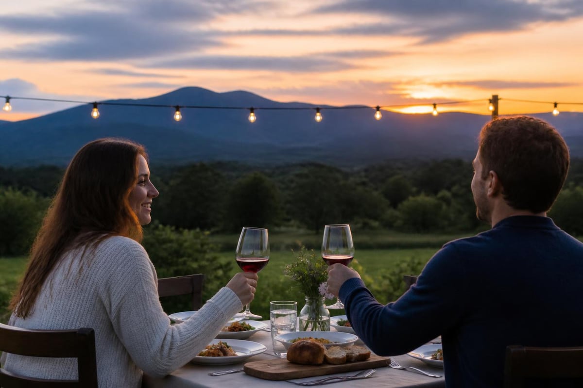 Outdoor mountain dining