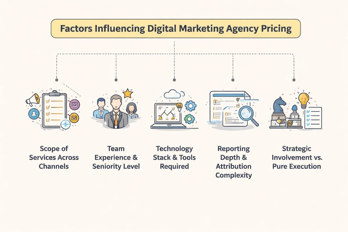 Digital marketing service cost factors