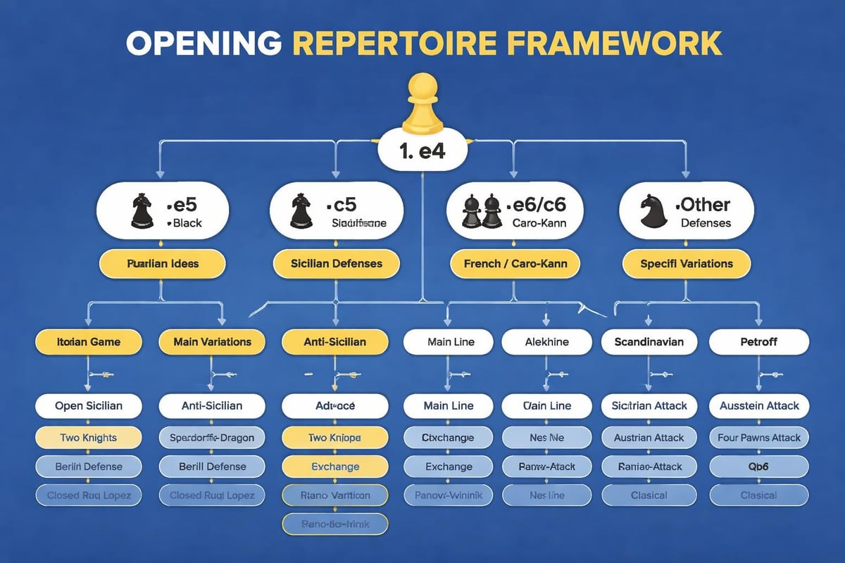 Chess opening repertoire structure