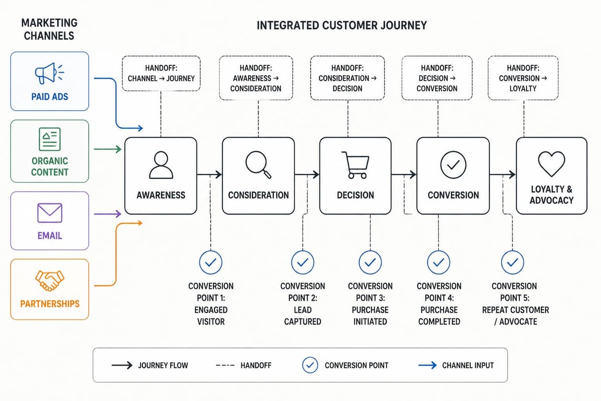 Multi-channel marketing funnel